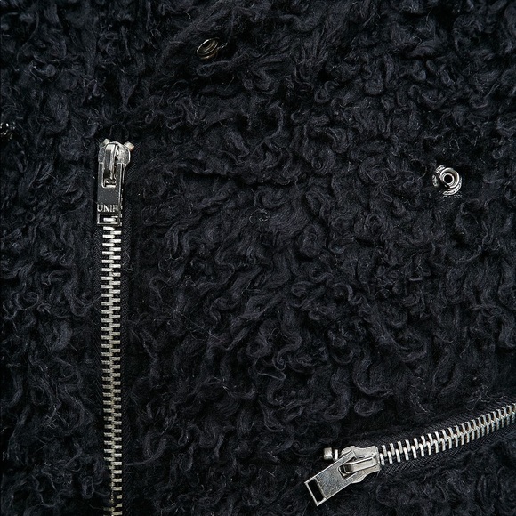 UNIF poodle moto jacket in black - Picture 4 of 7